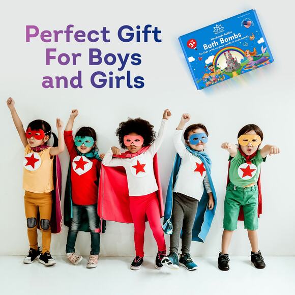 Big Bath Bombs for Kids with Surprise Superhero Toys Inside - Picture 4 of 6